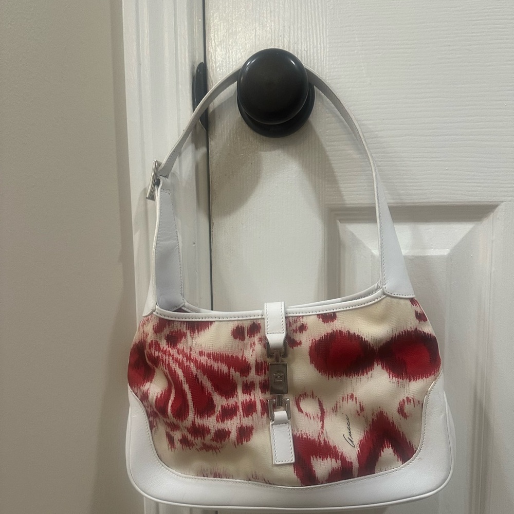 ✨💎RARE FIND💎✨ GUCCI Small Jackie 1961 Printed Canvas Handbag w/ COA - Picture 9 of 13